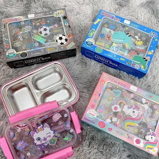 全新)兒童餐盒和餐袋恐龍、足球各一組