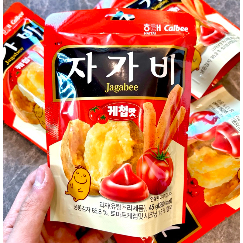 韓國海太 Calbee Jagabee 薯條 番茄醬 45g