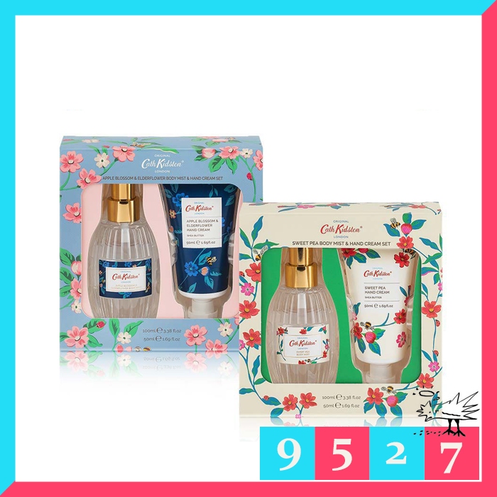 Cath Kidston 身體香氛噴霧 100ml+護手霜 50ml 禮盒組 甜蜜碗豆 蘋果花與接骨木 禮物-9527