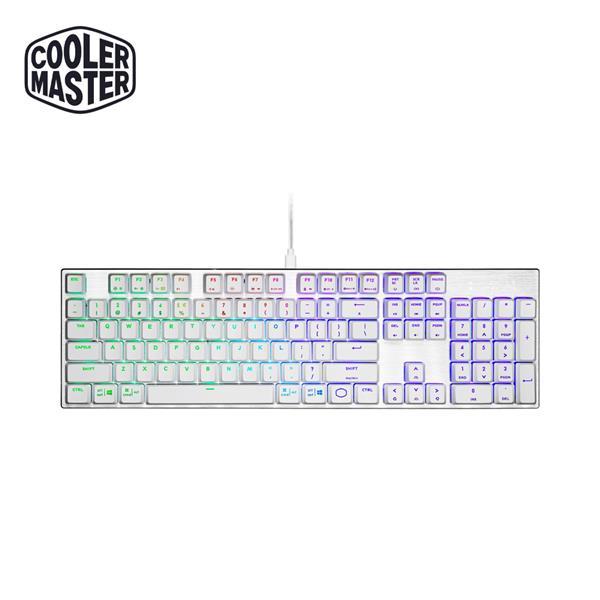 酷碼Cooler Master SK652 青軸矮軸RGB機械式鍵盤(白)