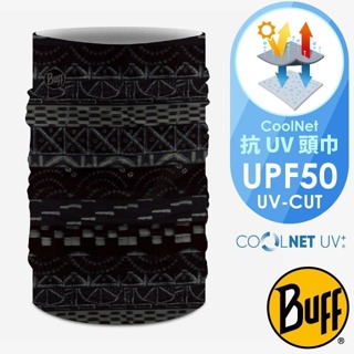【BUFF】黑色圖像》CoolNet 涼感防曬運動頭巾 UPF50+ 圍脖 頸圍 面罩 圍巾 口罩_BF131455