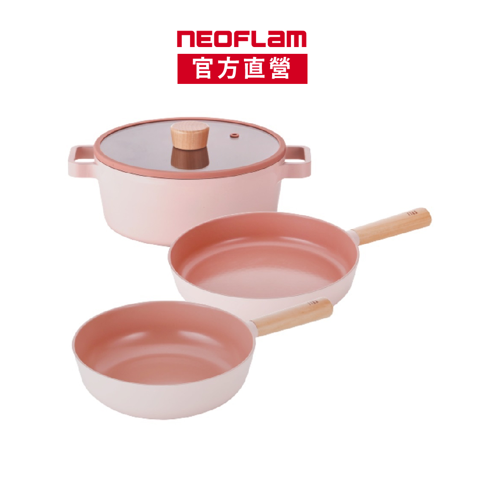 NEOFLAM FIKA鑄造三鍋任選組-PINK(IH、電磁爐適用)