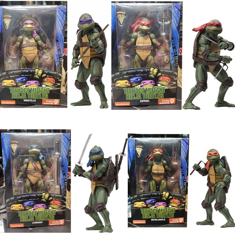 【星辰玩具】忍者龜 NECA 忍者 神龜 1990 * 電影版 TMNT 限定版 7寸 可動 人偶-整套4入