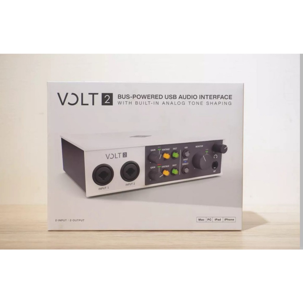 《鑠行音樂設備販賣所》Universal Audio Volt 2 Type-C 錄音介面