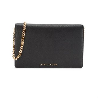【MARC JACOBS 馬克賈伯】專櫃經典款荔枝紋牛皮拉鍊扣式斜揹包/手拿包 WOC