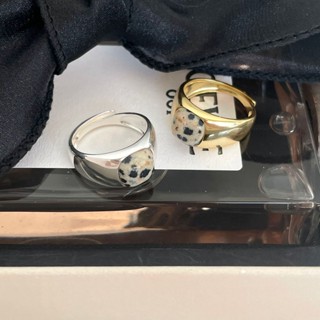 Camila jewelry 斑點石戒指 天然石 通體純銀 摩登氣質 ins風 drama 純銀 s925