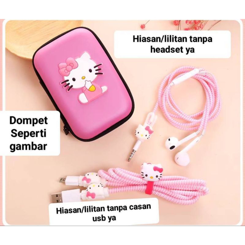 Asisoris dompet tempat casan&handset&lilitan kabel hiasan