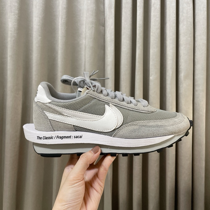 《Booze》正品 二手 Fragment Design Sacai x Nike LDWaffle 藤原浩 灰24.5