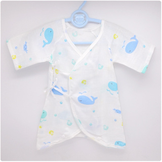 新生兒 純棉 紗布衣 寶寶 蝴蝶衣 嬰兒 綁帶式 連身衣