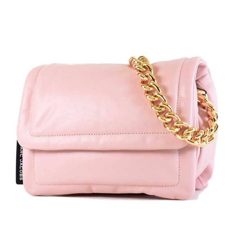 ❤️🇺🇸全新 Marc Jacobs Mini Pillow 粉色小羊皮枕頭包斜揹/肩揹包