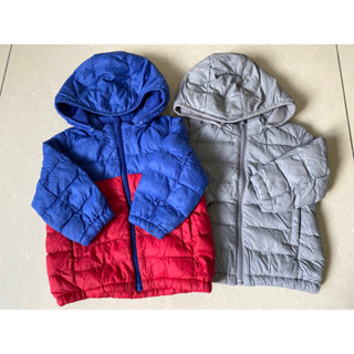 ✨Uniqlo✨baby 鋪棉保暖外套 可拆帽 紅藍/灰 80cm