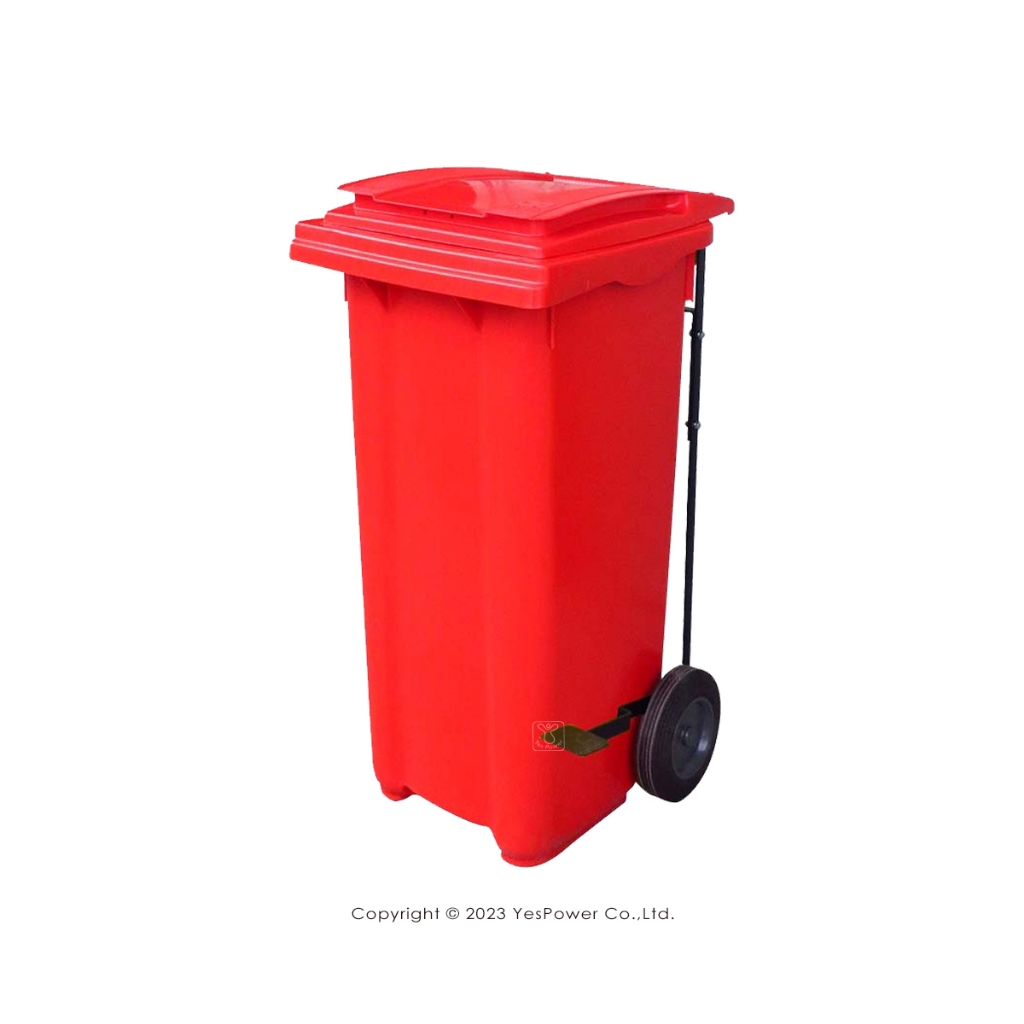 【含稅】RB-121R 腳踏垃圾回收托桶 (紅) 120L 腳踏二輪回收托桶/腳踏式垃圾子車/腳踏式托桶/120公升