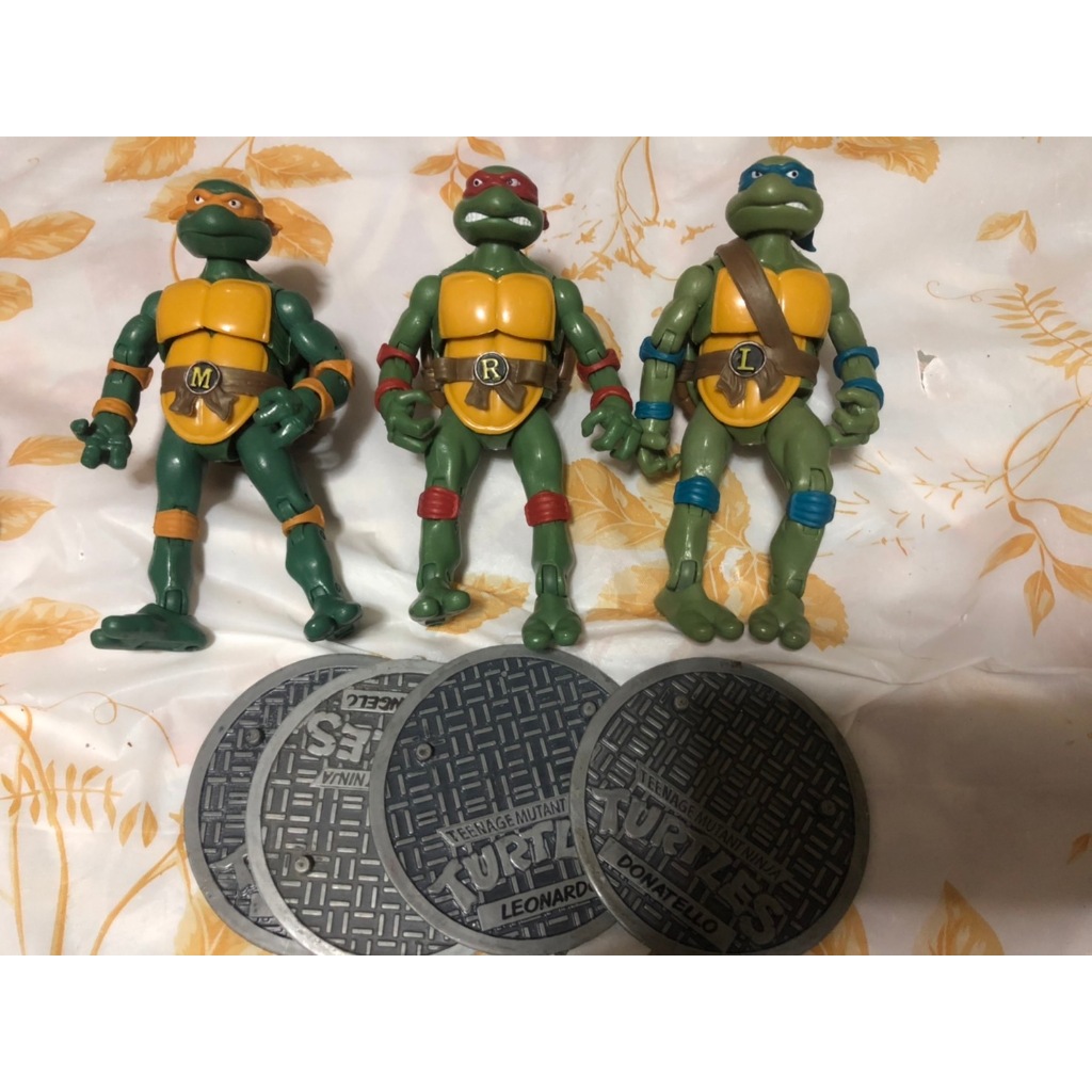 (3個合售) 忍者龜 可動公仔模型
