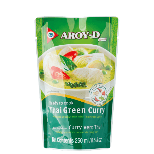 AROY-D 泰國超火紅即食GREEN CURRY 綠咖哩醬 250ML(2人份/包)     3包入/組