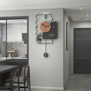現代創意鐘錶客廳簡約時尚掛鐘餐廳背景裝飾時鐘掛墻家用掛表