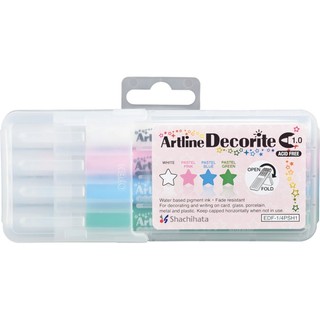 日本 Shachihata Artline Decorite 圓頭 螢光水板筆4入/粉彩系列