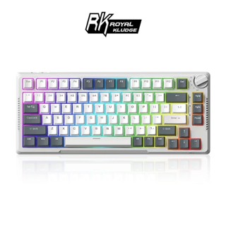 【RK】 H81 機械鍵盤 無線藍芽2.4G有線三模 Gasket ABS鍵帽 81鍵 K黃軸 RGB 白夜｜中文