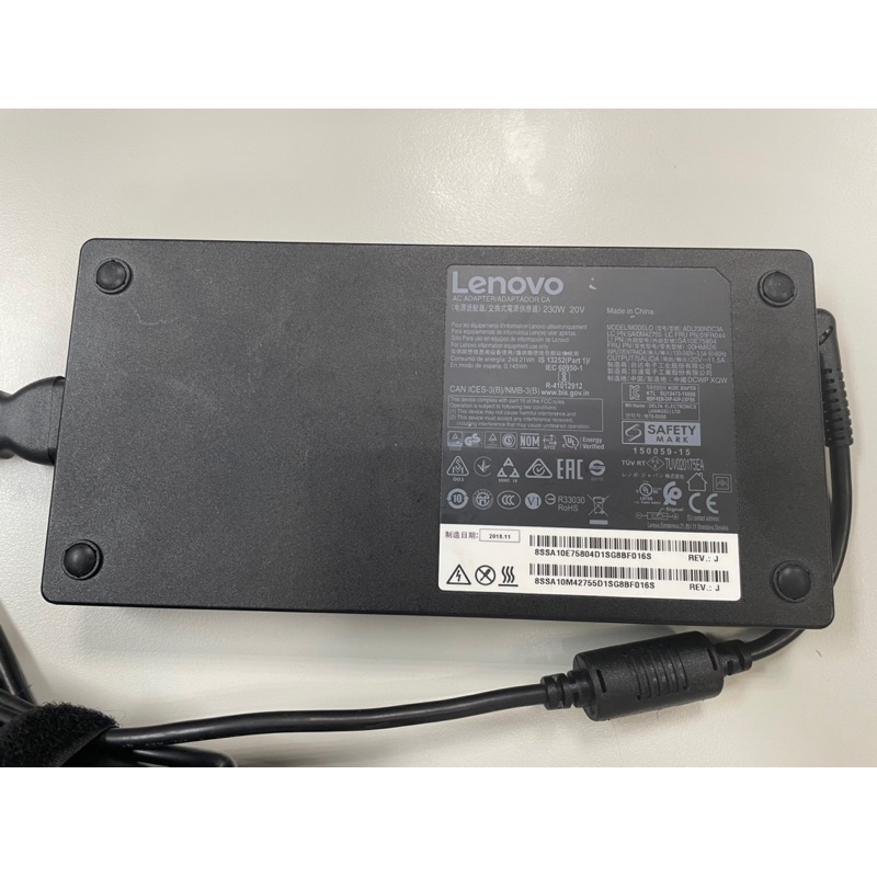 Lenovo聯想原廠變壓器 20V 11.5A 230W &lt;接頭 黃色方頭&gt;筆電變壓器/充電器