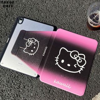 暈染粉紫KT貓 iPad 10保護套 平板保護殼 2022 Pro 11 Air 5 10.9 mini 6 9 8 7
