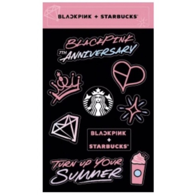 【星巴克】 Blackpink x Starbucks 貼紙 BP粉 星巴克聯名 限量貼紙 文具
