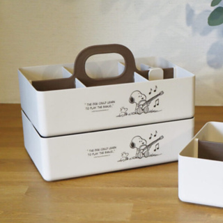 嘻嘻日貨🐾 現貨 🇯🇵日本製 史努比 Snoopy 塑膠手提收納籃 收納盒 收納箱 工具箱 收納
