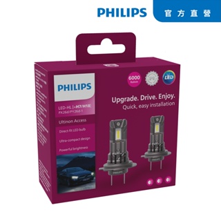 PHILIPS飛利浦LED U2500恆星光 直上升級型頭燈 +80% 白光6000K(原廠公司貨)-贈安裝