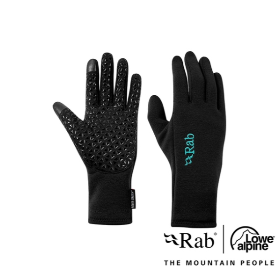 【RAB】Power Stretch Contact Grip Glove Wmns 保暖刷毛抓握力觸控手套 女款 黑色