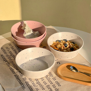 ❤川島❤ 陶瓷碗 韓國ins風潑墨碗 陶瓷復古水果盤 酸奶碗 麥片早餐碗 大號飯碗 甜品碗 陶瓷餐具