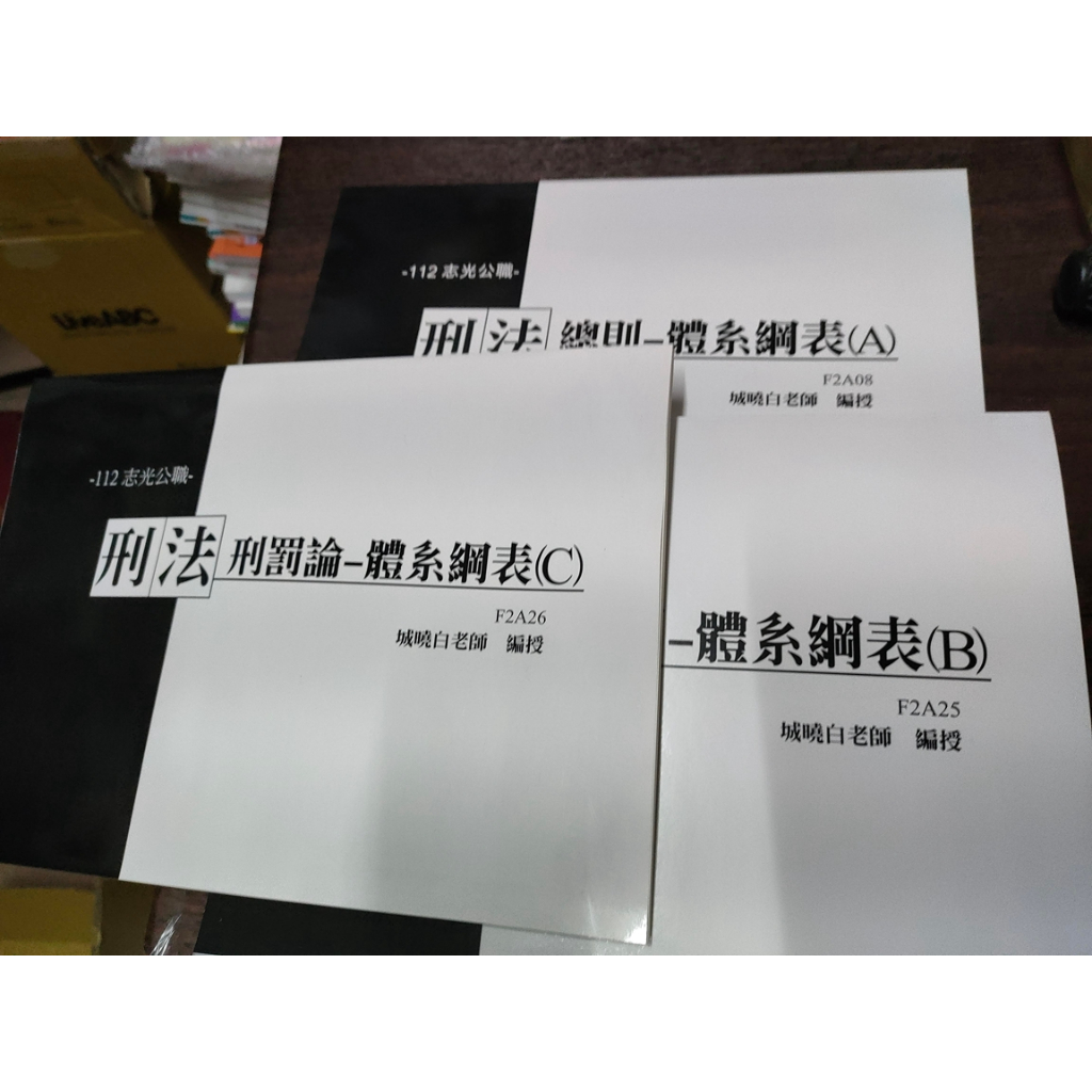 【國考DU】112志光公職 刑法總則 體系綱表(A+B+C) 城曉白老師