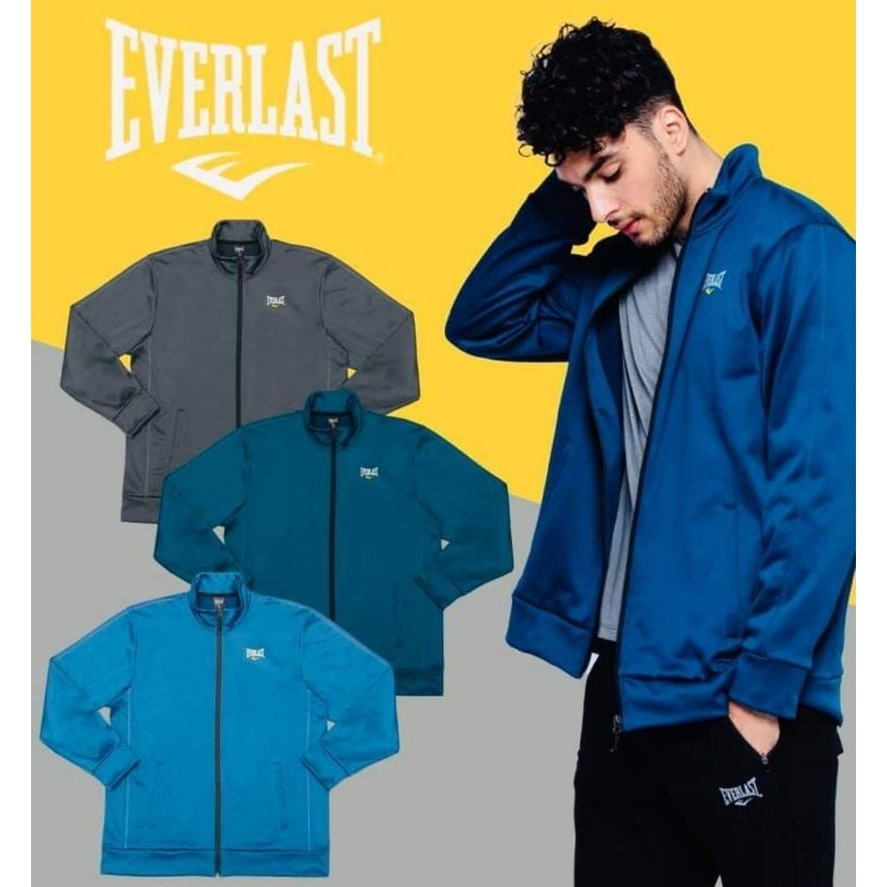 (全新現貨)百年拳擊品牌 EVERLAST 外套 灰色 立領 休閒 教練外套 男