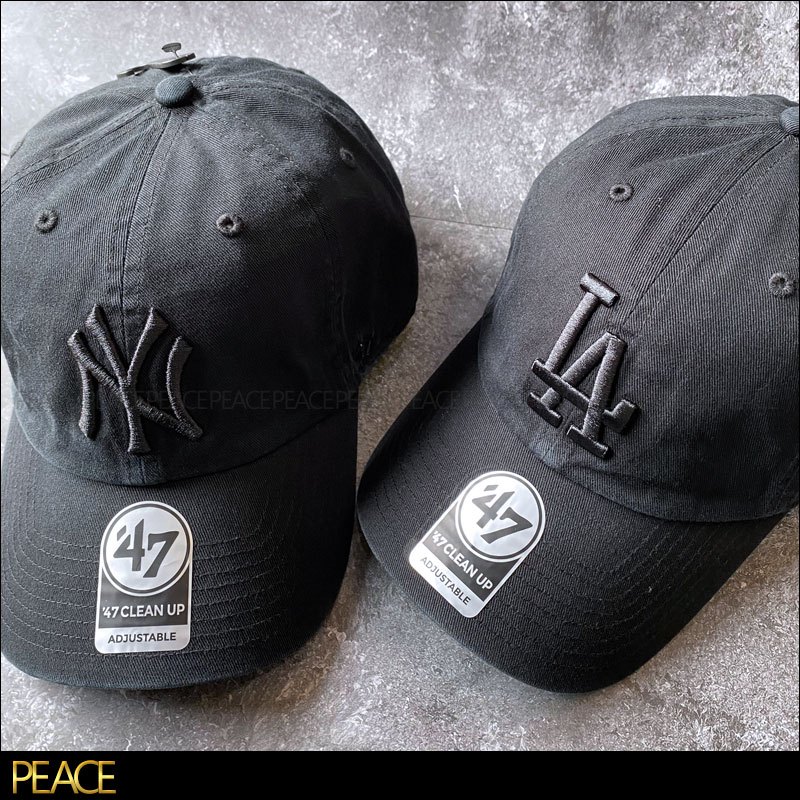 【PEACE】47Brand 47 MLB LA Dodgers 洛杉磯 道奇隊 NY 紐約 洋基隊 黑色 老帽