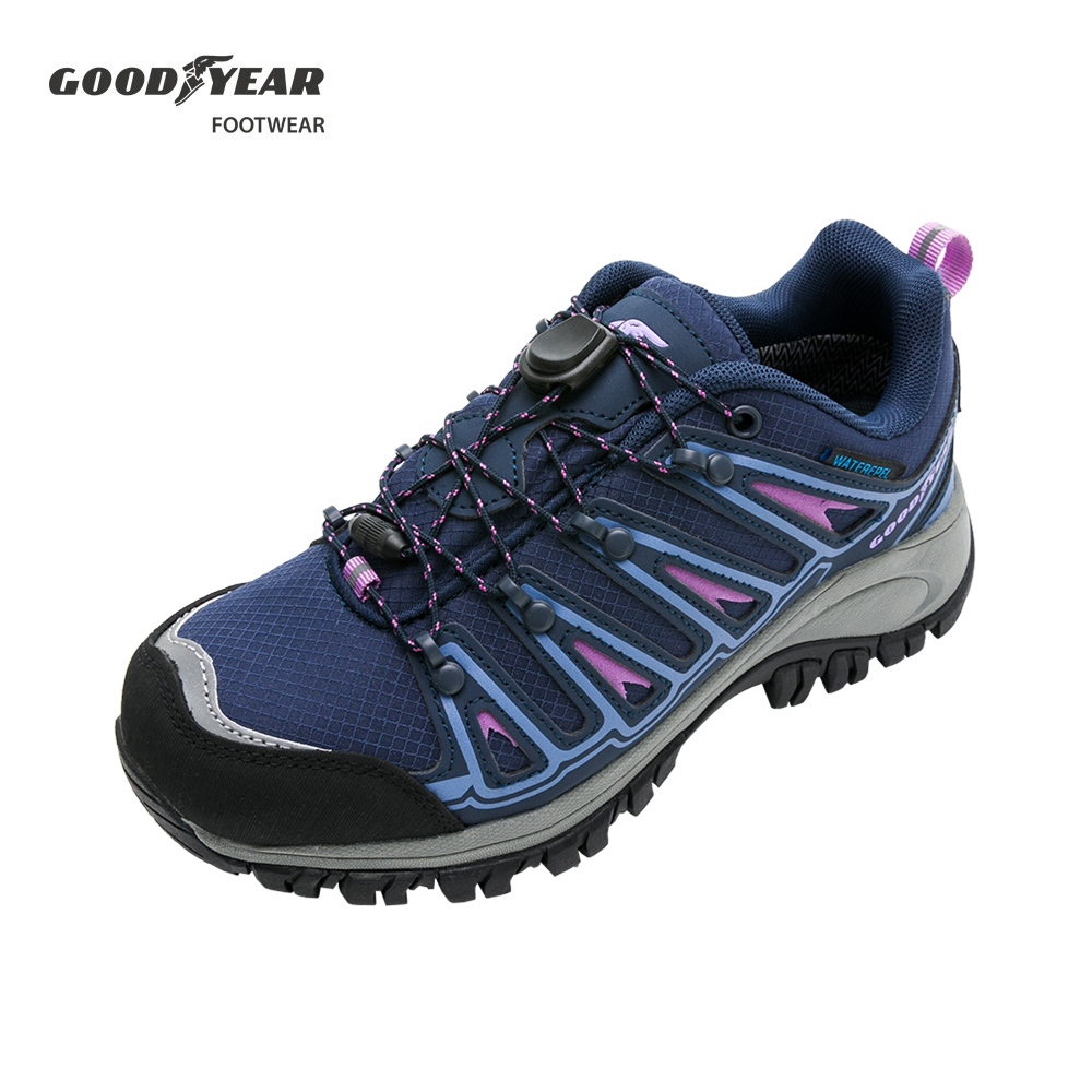 GOODYEAR 固特異【旅行者W1】女款 郊山 健行鞋 登山鞋 藍紫 咖桃