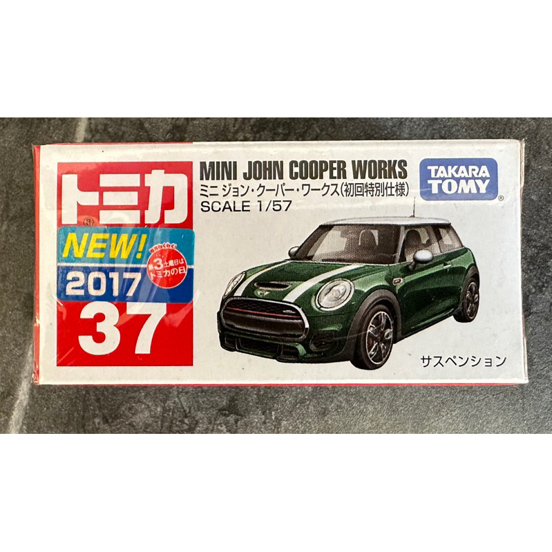 TOMICA 多美 NO.37 37 MINI JOHN COOPER WORKS 初回 新車貼 模型 模型車