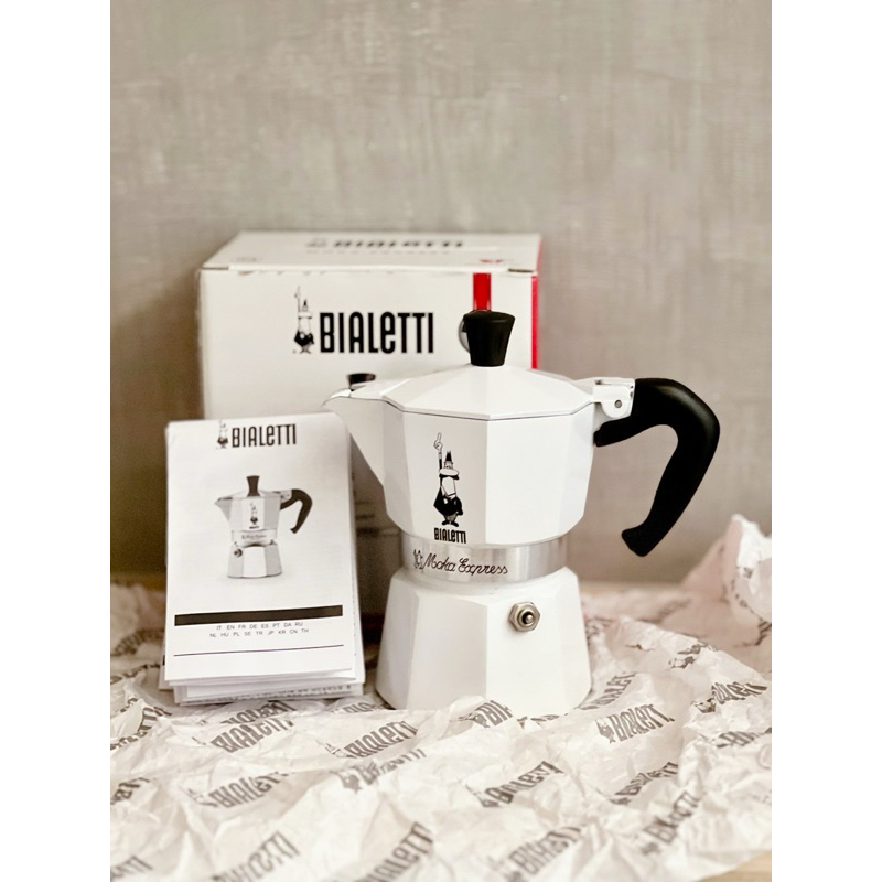 二手少用便宜售🌟 BIALETTI 經典摩卡壺 白色 咖啡 咖啡壺 義式咖啡