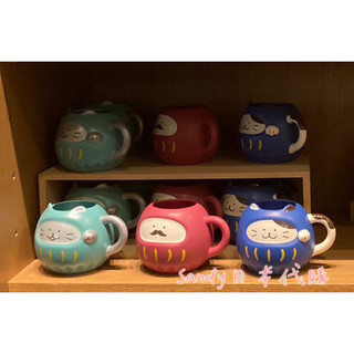 現貨 日本星巴克 starbucks 招財貓 貓咪 達摩 新年 馬克杯 杯子 貓貓