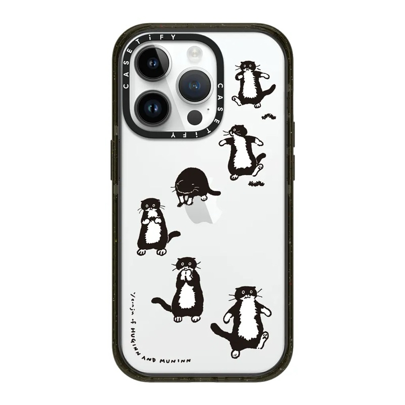 9成新casetify A SMALL HUNTER  iphone14pro防摔手機殼 透明x黑