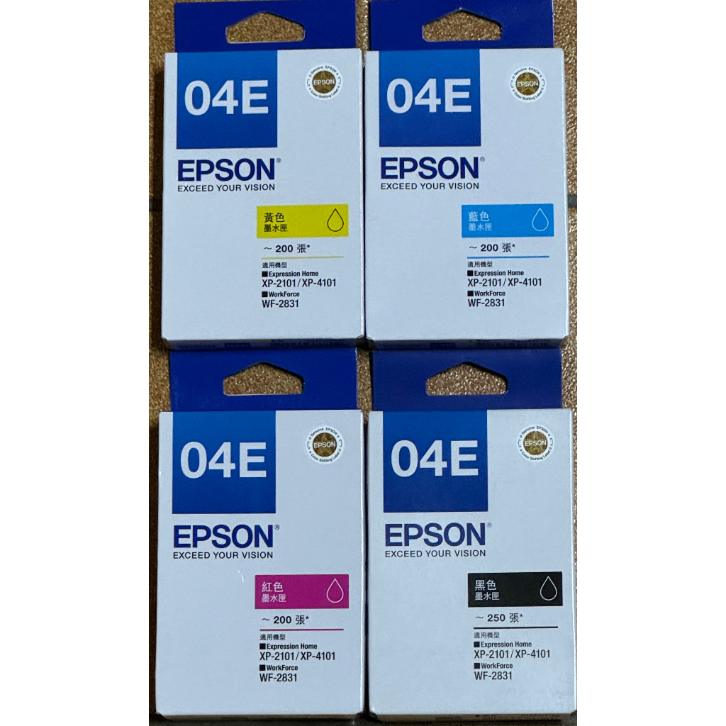 EPSON E04 原廠黑色墨水匣 全新未拆封 適用: XP-2101 XP-4101 WF-2831