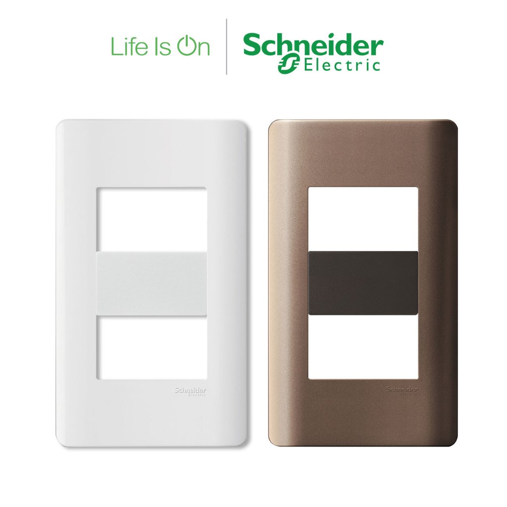 【Schneider Electric施耐德】ZENcelo系列 雙出線孔蓋板  古銅棕/經典白