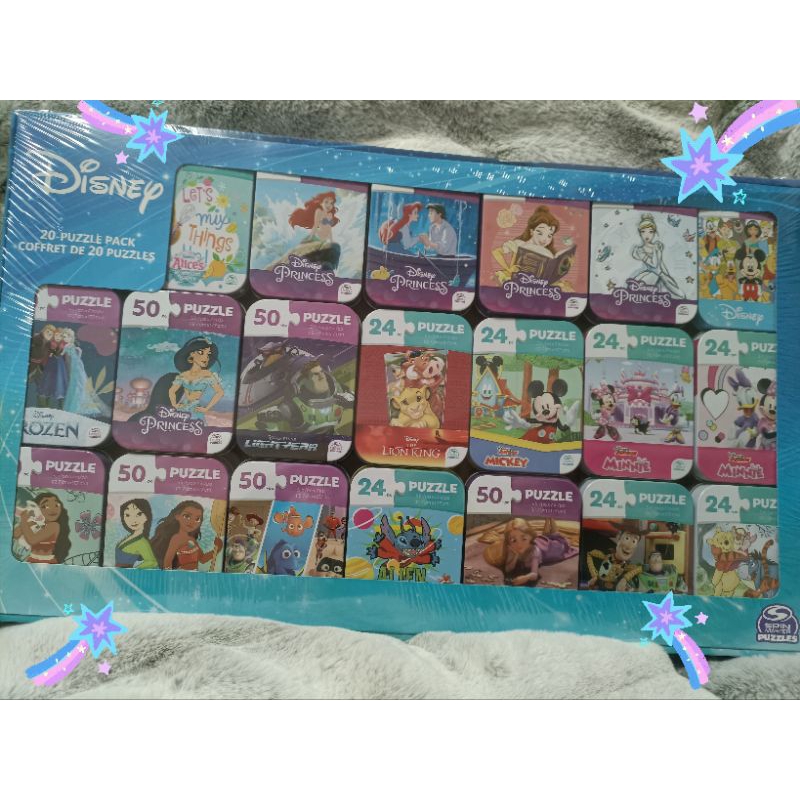 ⭐❤️🌸正版 迪士尼 鐵盒拼圖 兒童拼圖Disney puzzle卡通拼圖 24/50片⭐❤️🌸