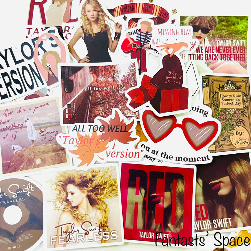 F•L🚀(現貨)50張不重複 Taylor Swift 泰勒絲 Red Fearless 專輯系列 防水貼紙 貼紙