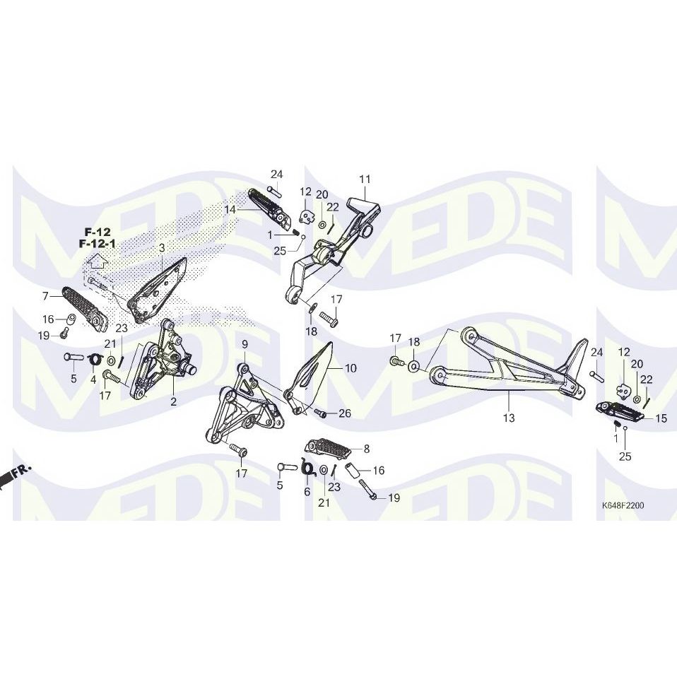~MEDE~ Honda CBR250RR 原廠零件 墊片 腳踏 套筒  94102-08000