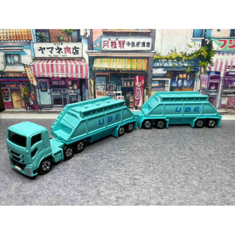 Tomica 2 No.129 UBE INDUSTRIES DOUBLES TRAILER 宇部興產拖車 長車