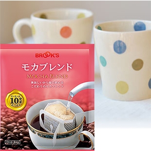 【日本原裝BROOK’S 布魯克斯】摩卡綜合咖啡125入(掛耳式濾泡黑咖啡)滿千送7包