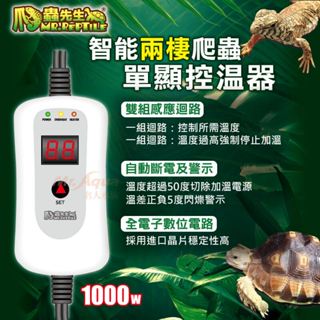 【槑龜園】爬蟲先生 智慧兩棲爬蟲單顯控溫器 1000W MR.REPTILE 水族先生