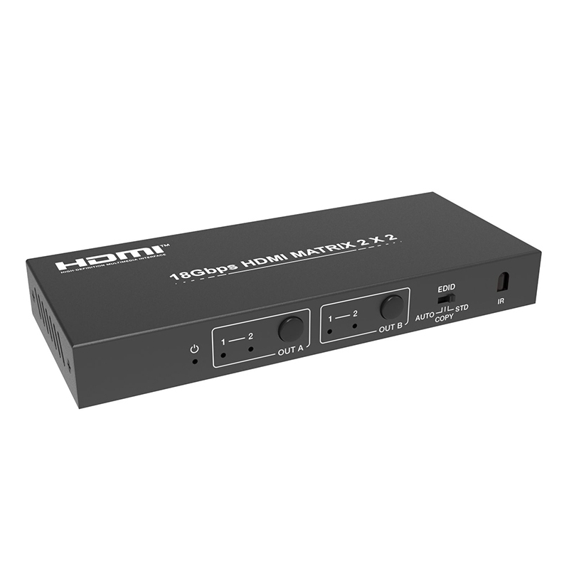 易控王 二進二出 HDMI 2X2 4K 矩陣切換器  聲音光纖分離輸出(40-217-03)