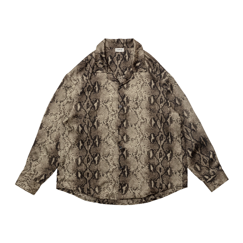 NOUVEAU "LOOSE SHIRT WITH  ANIMAL PATTERN SNAKE"