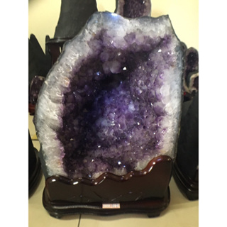 小水型結晶滿滿紫晶洞 紫晶簇 紫晶鎮 雷公蛋 紫水晶洞 42.35公斤 高48公分(含底座)