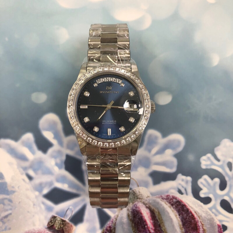 ROSDENTON 勞斯丹頓 男 風華經典 深藍晶鑽機械腕錶(96233MSB-2U)