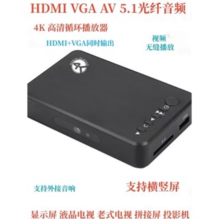 高畫質硬碟播放器 多媒體播放器 開機迴圈播放 4K影片播放器 usb播放器 廣告機 橫豎屏HDMI+VGA