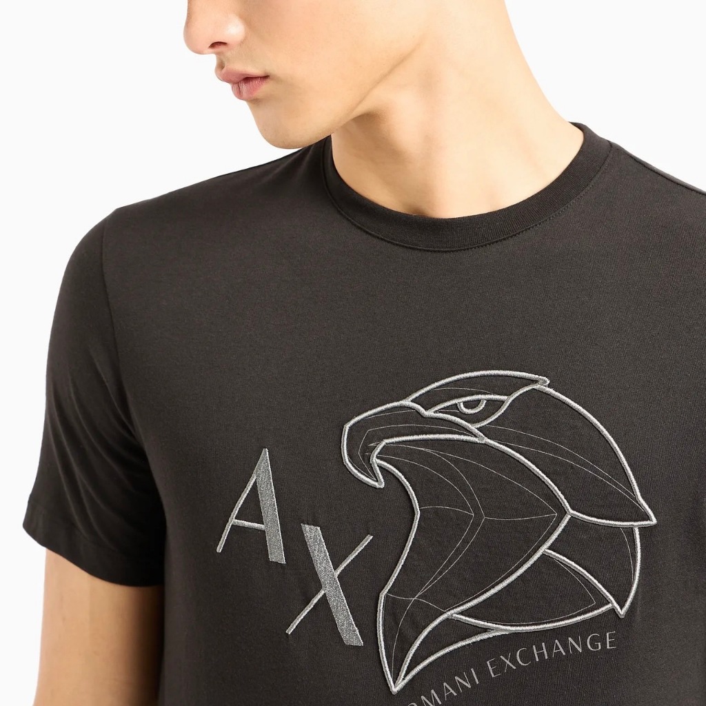✴Sparkle歐美精品✴ Armani Exchange 刺繡老鷹AX logo短袖上衣T恤 現貨真品